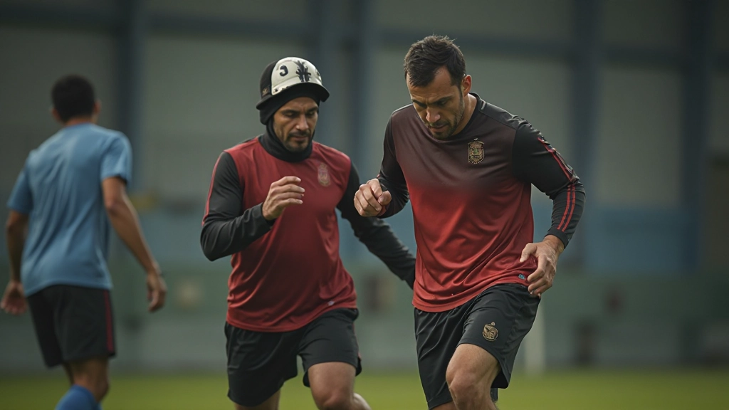 مدرب كرة قدم يوضح تقنية التمرير الصحيحة للاعبين