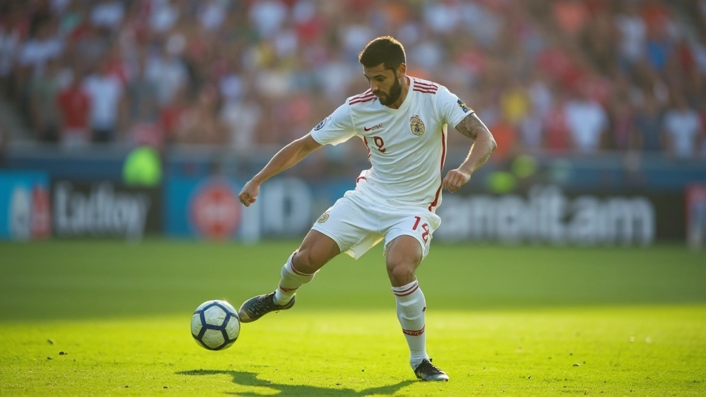 لاعب يقوم برمية جانبية دقيقة من خط التماس